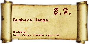 Bumbera Hanga névjegykártya